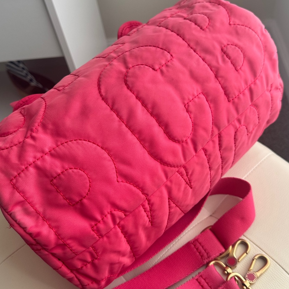 Marc by Marc Jacobs Hot Pink Quilted Nylon Barrel Bag with Strap - Picture 10 of 16